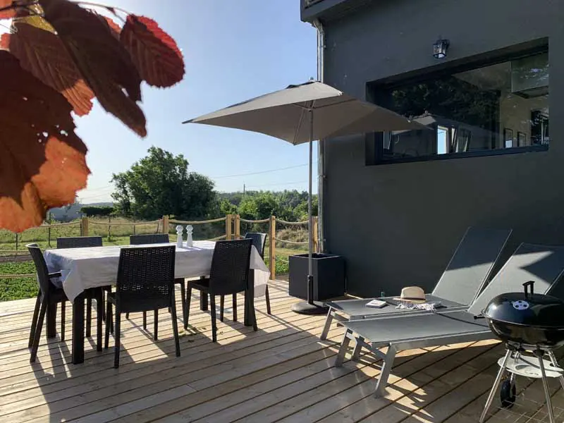 Photo de la terrasse de la Maison Paradis